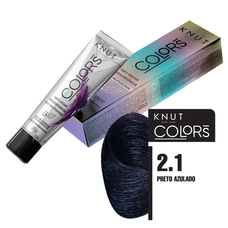 Knut Colors 50G Cor 2.1 Preto Azulado