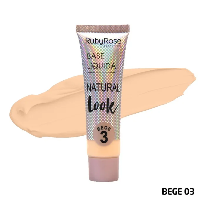 Base Liquida Natural Look - Hb8051Cafe3 - Cafe 3 - Rubyrose
