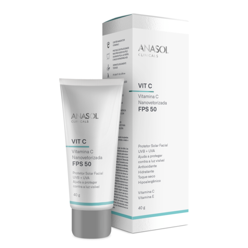 Anasol Protetor Solar Facial Fps 50 Vit C - 40G